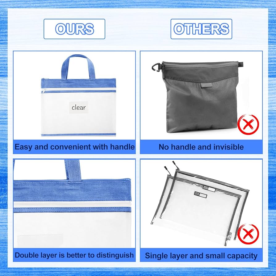 Amazon.com : Zhehao 24 Pcs Student Book Pouches with Handle